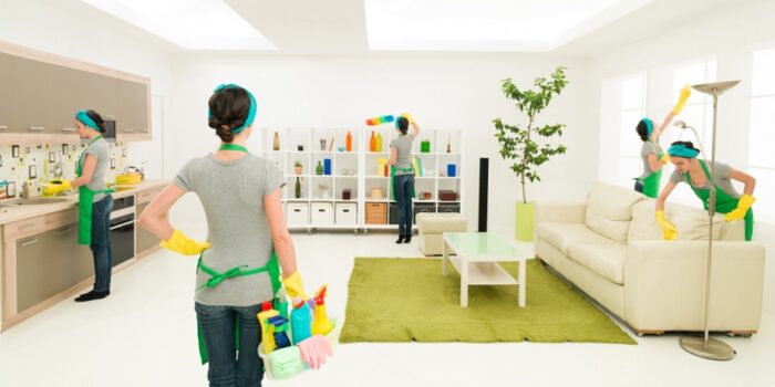 Woman with a cleaning obsession