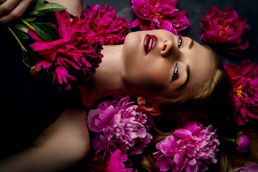 Erotophobia Therapy in Wolverhampton, West Midlands - woman lying on bed of flowers