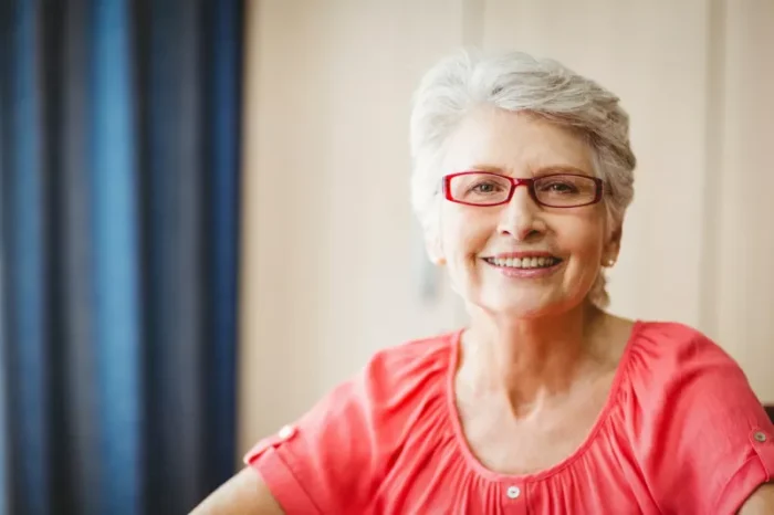 Middle-aged woman coping well with menopause
