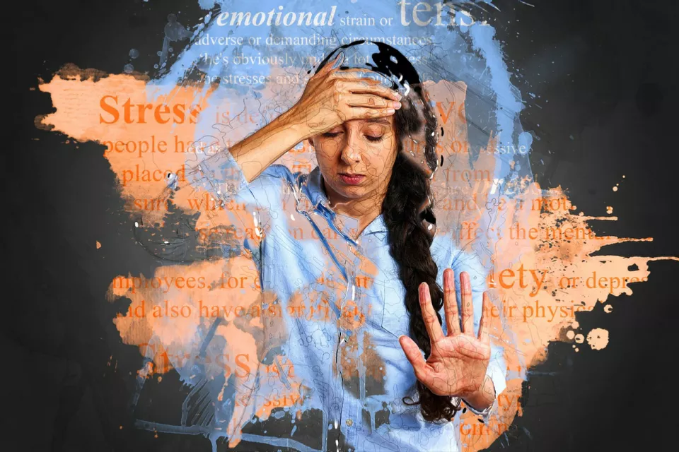 Young woman experiencing high anxiety