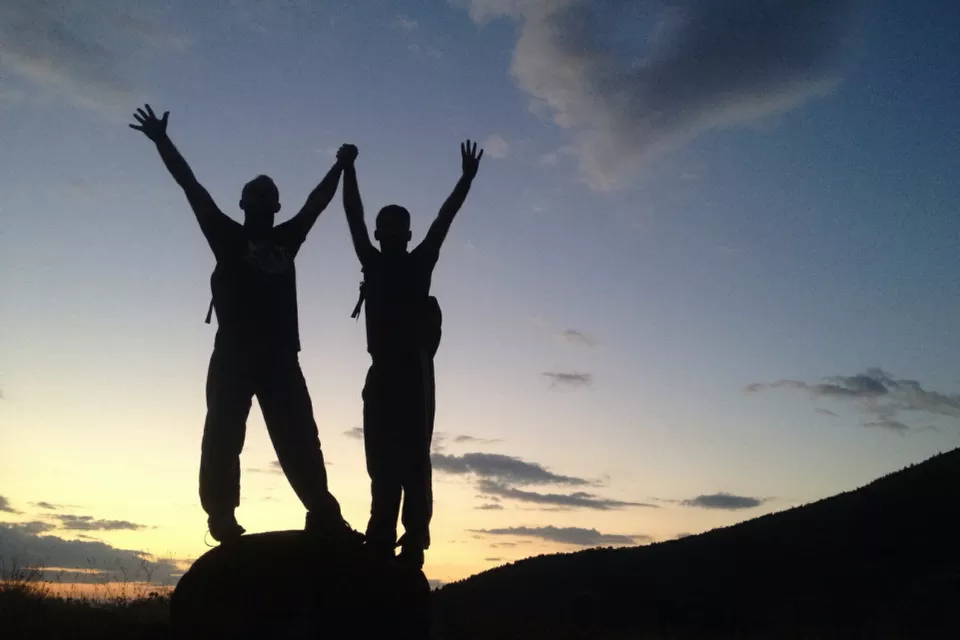 Couple who quit smoking at top of mountain